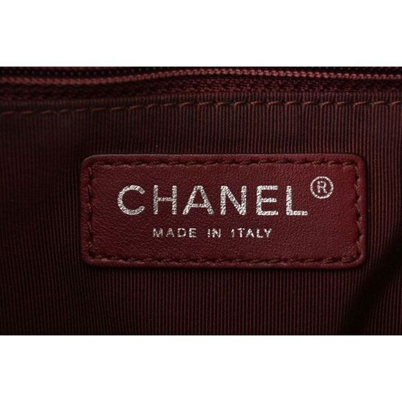 Chanel Chain Shoulder Bag Chanel Saddle Bag Lambskin Matelasse Quilted Bordeaux - Picture 10 of 10